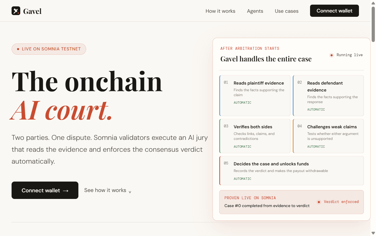 Gavel live application preview